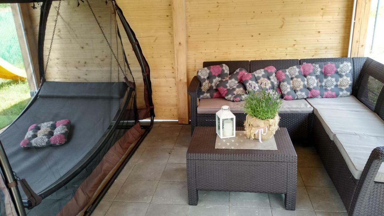 Domki Osada Kalinowa Leba Nowecin Sauna Extérieur photo